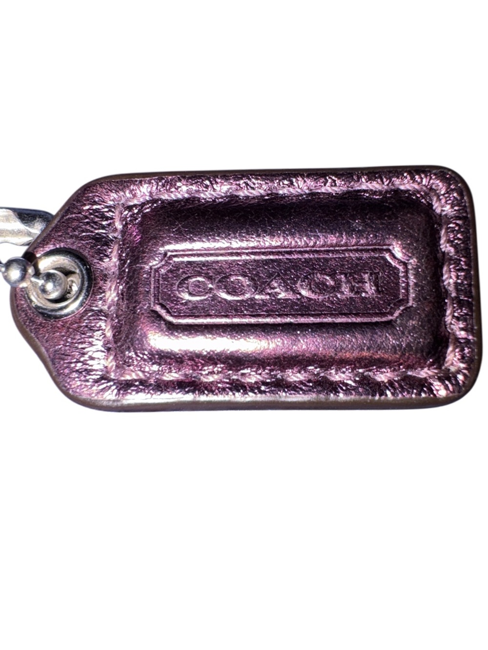 Coach Poppy Purple Sequin Glam Wristlet with Heart Charm Zipper Pull - Mid 2000s - Picture 6 of 6